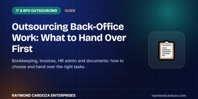 Back-office outsourcing tasks such as bookkeeping, invoice processing and HR administration