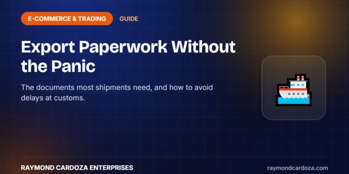 Export trade documentation for Indian suppliers shipping to the Gulf and South Asia