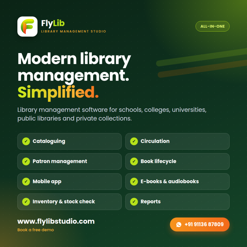 FlyLib library management software features