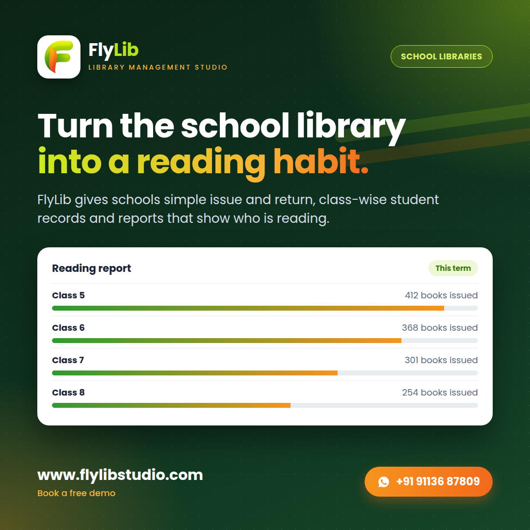 Turn the School Library into a Reading Habit: School Library Management with FlyLib