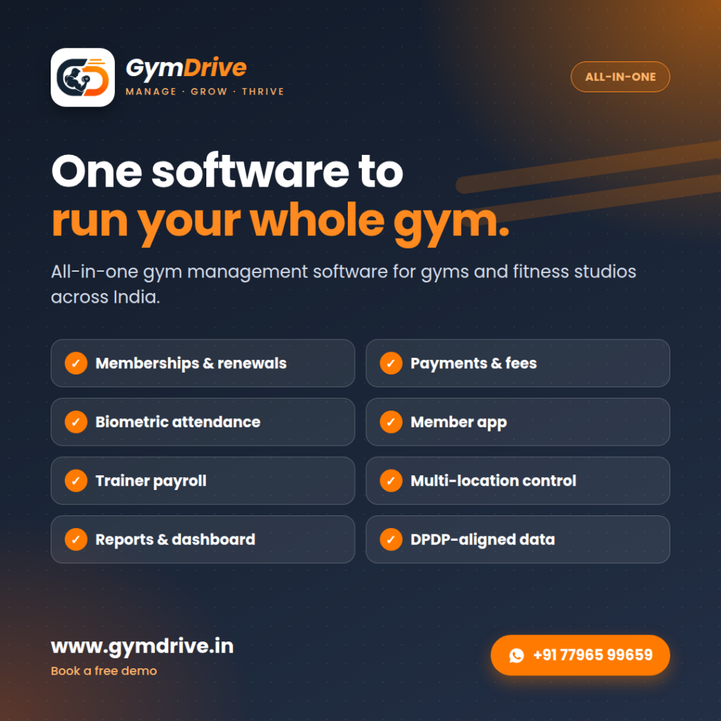 GymDrive all-in-one gym management software features