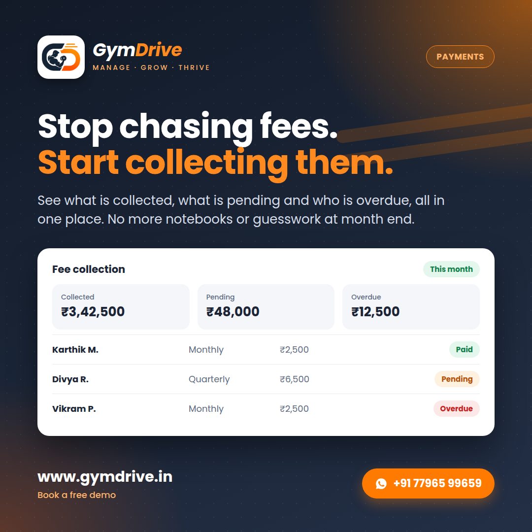 Stop Chasing Fees, Start Collecting Them: Gym Fee Collection with GymDrive