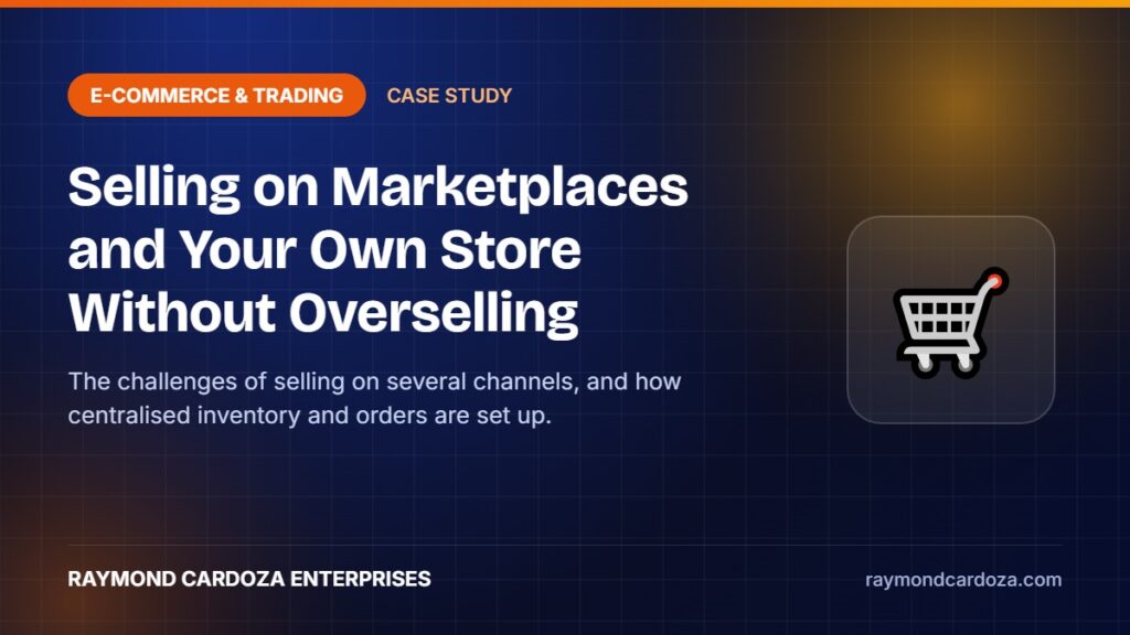Multichannel e-commerce case study with centralised inventory across Amazon, Flipkart and an online store