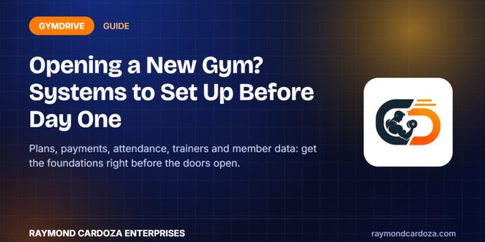 New gym opening checklist of systems to set up with GymDrive