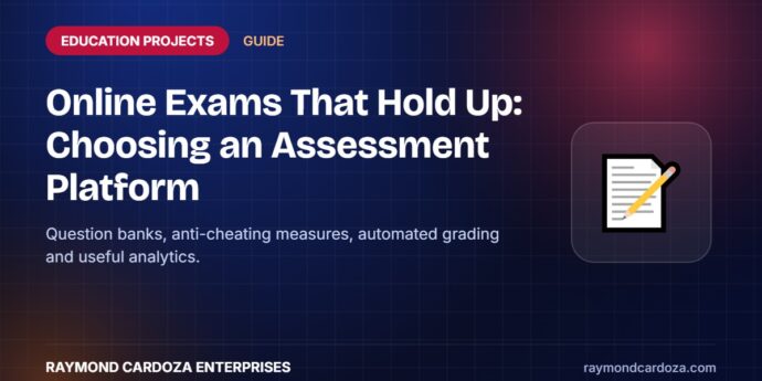 Online exam and assessment platform with question bank and analytics