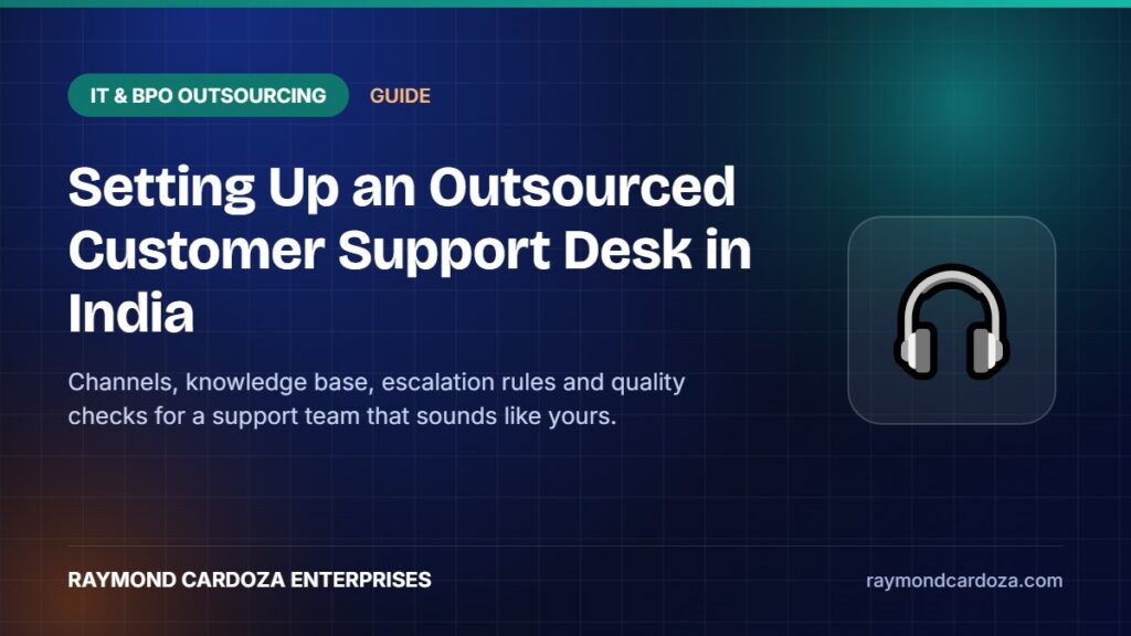 Outsourced customer support desk team in India handling calls, email and chat