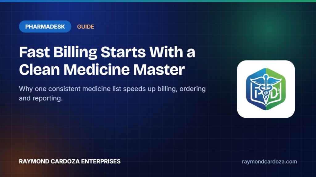 PharmaDesk medicine database and product catalogue for pharmacies