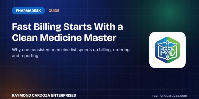 PharmaDesk medicine database and product catalogue for pharmacies