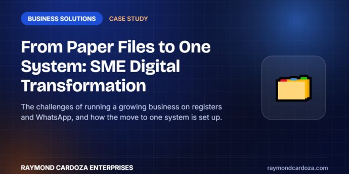 Digital transformation case study for a growing SME moving from paper files to one system