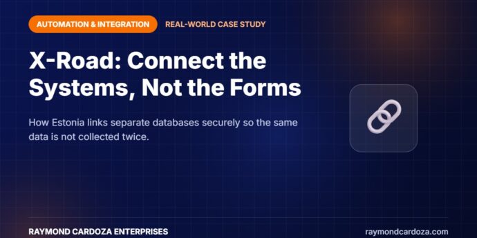 Estonia X-Road case study - secure data exchange layer connecting separate systems