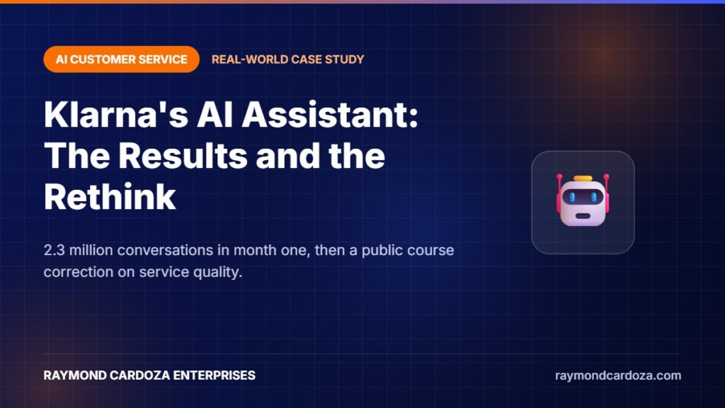 Klarna AI assistant customer service case study - results and lessons for AI support