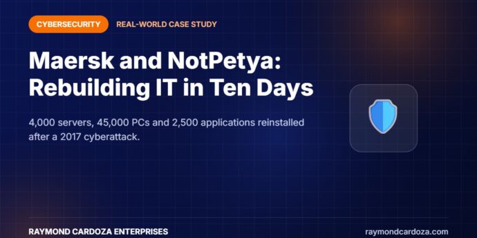 Maersk NotPetya cyberattack recovery case study - rebuilding IT systems in ten days
