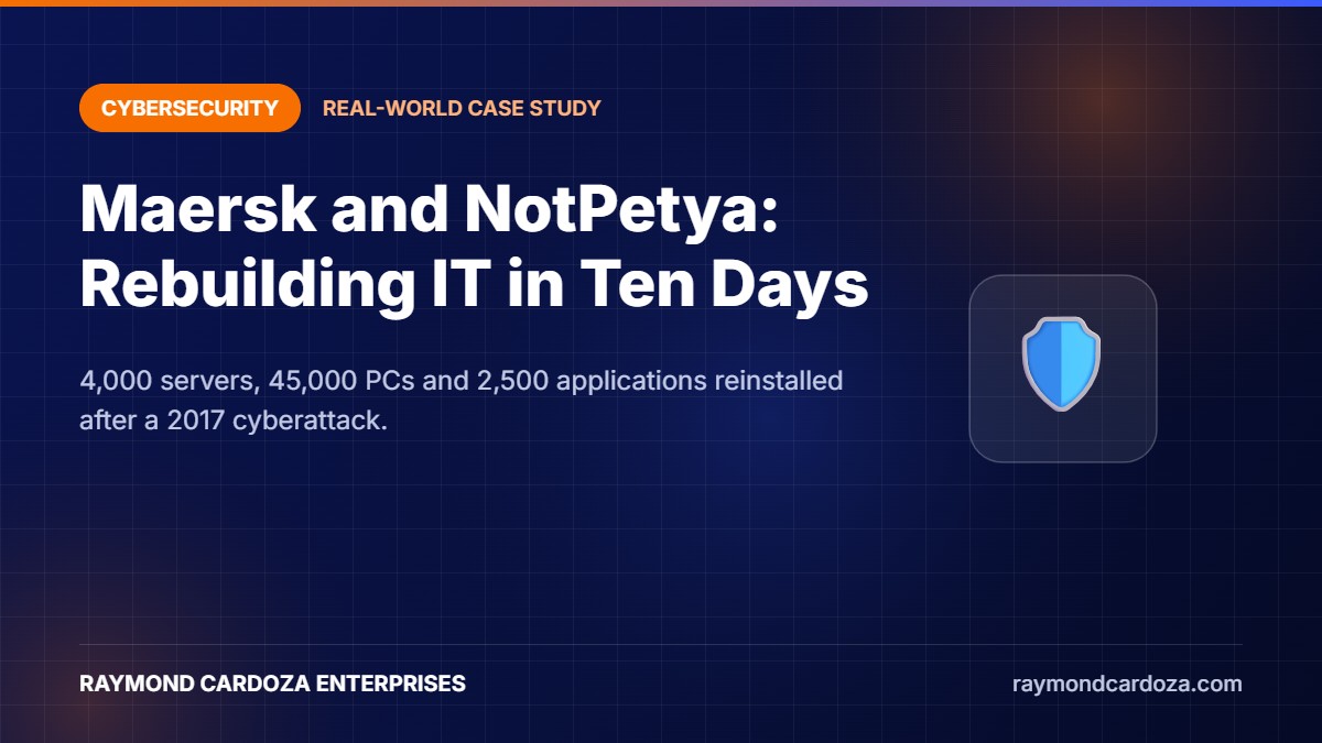 How Maersk Rebuilt Its IT in Ten Days After the NotPetya Cyberattack: A Cybersecurity Case Study